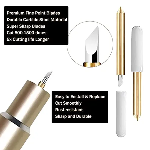 10PCS Premium Fine Point Blade Compatible with Cricut Maker/Maker 3 Cutting Machines, Niantime Replacement Cutting Blades Compatible with Explore