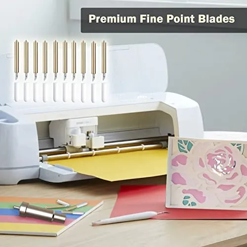 10PCS Premium Fine Point Blade Compatible with Cricut Maker/Maker 3 Cutting Machines, Niantime Replacement Cutting Blades Compatible with Explore