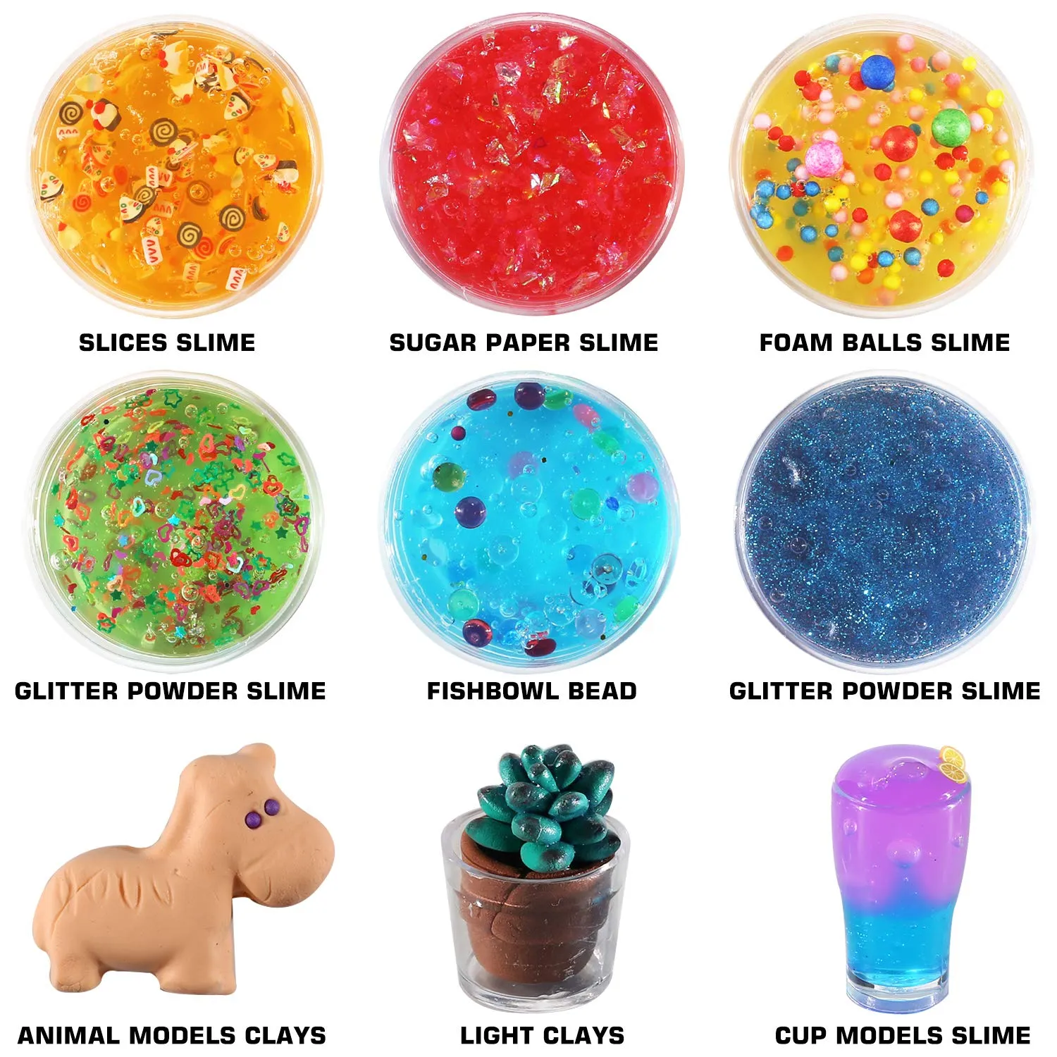 126 Pcs DIY Slime Making Kit for Girls Boys - Birthday Idea for Kids Age 5 . Ultimate Slime Supplies Include 28 Crystal Slime, 2 Glow in The Dark Powder, 48 Bottle Glitter Jar etc.