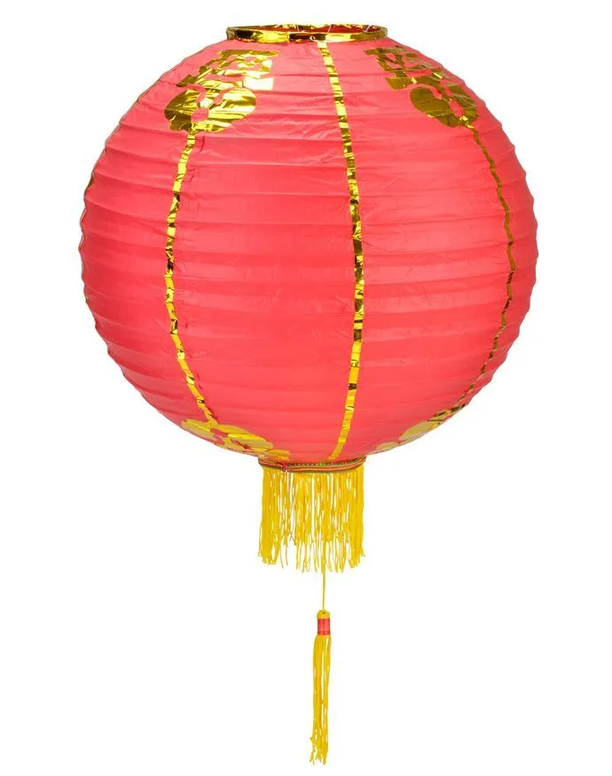 12" Traditional Chinese New Year Paper Lantern w/Tassel