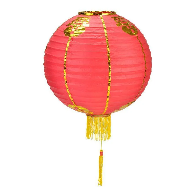 12" Traditional Chinese New Year Paper Lantern w/Tassel