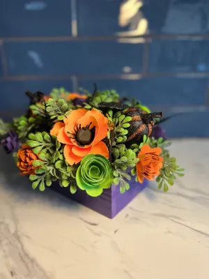 4x7 Purple Box Halloween Arrangement 1