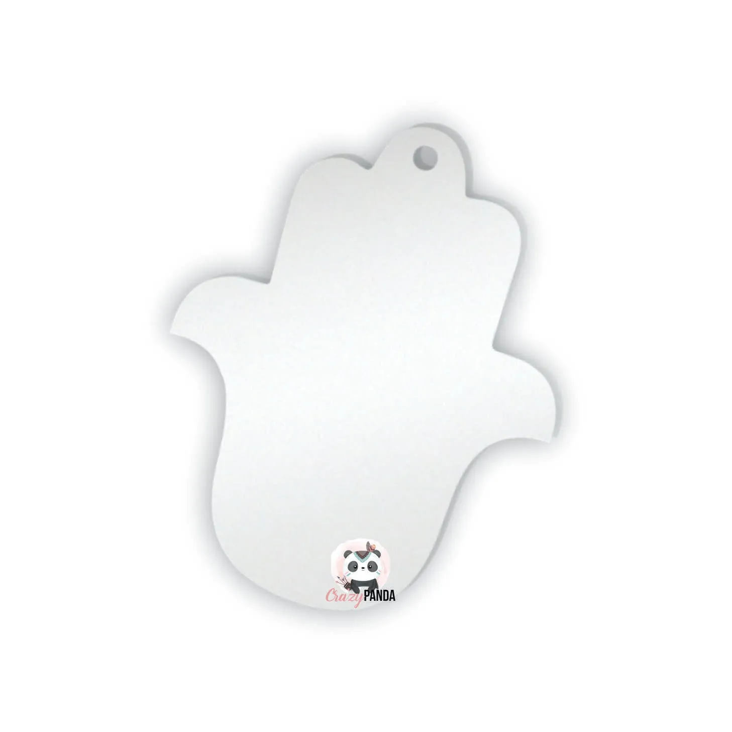 Acrylic Blank Clear Hamsa Hand 60x48x1.5mm