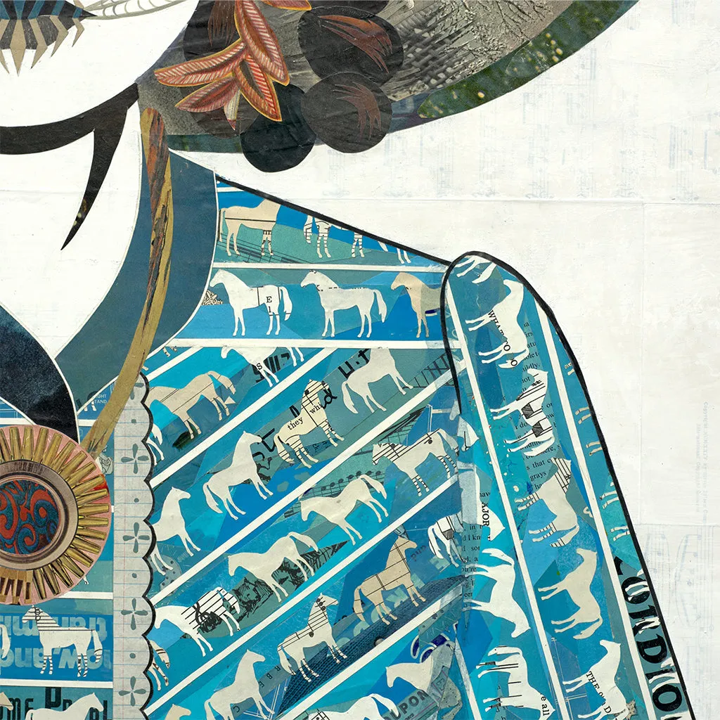 ADELITA (HORSES) original paper collage