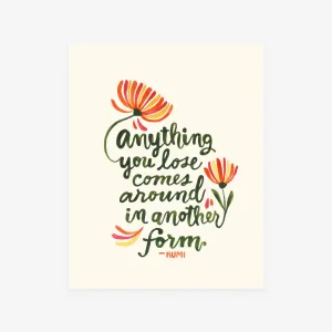 Anything You Lose / Art Print