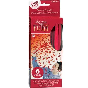 Apple Red Flutter Fetti Confetti 6pcs
