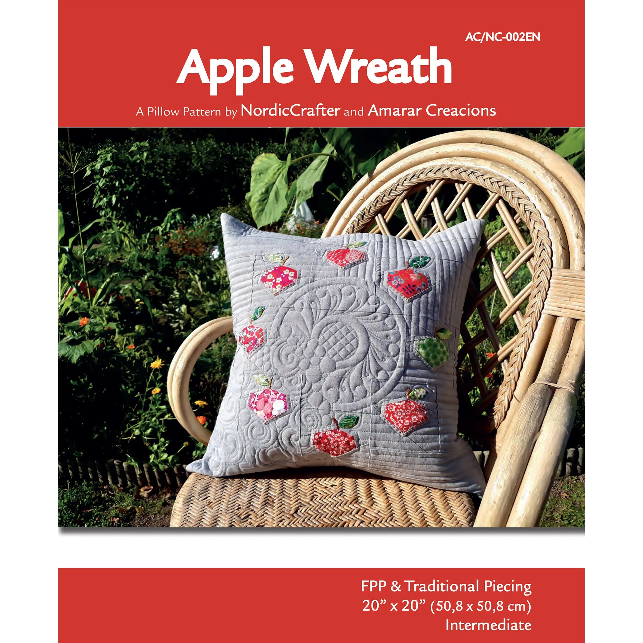 Apple Wreath Pillow AC-NC002ENe - Downloadable Pattern
