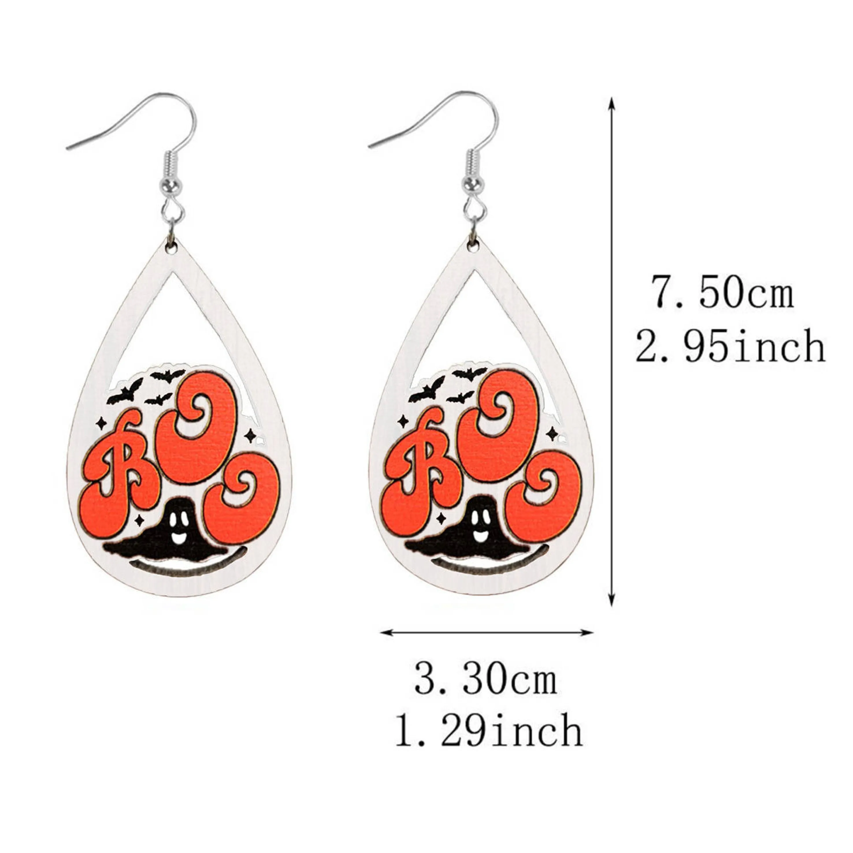 Autumn Leaves Wooden Drop Ear Bling