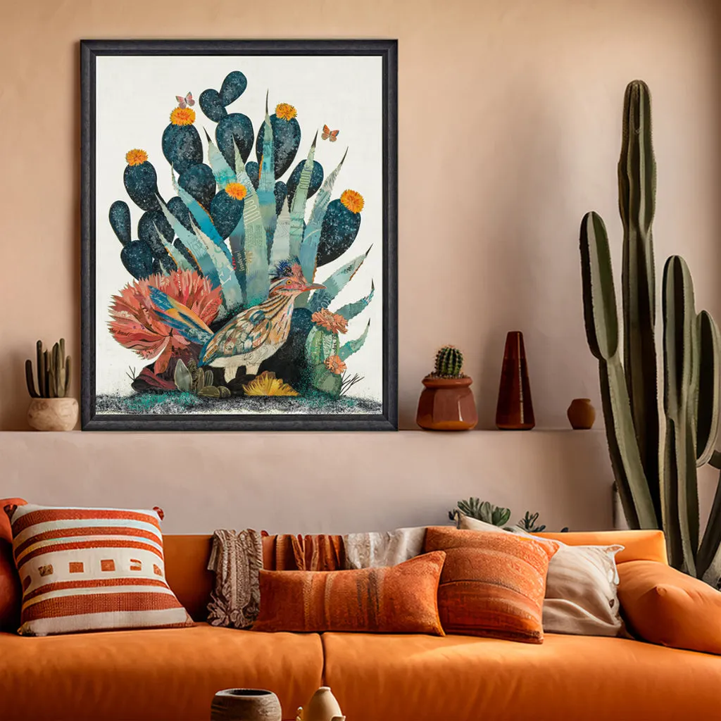 BAJA BACKCOUNTRY (ROADRUNNER) original paper collage