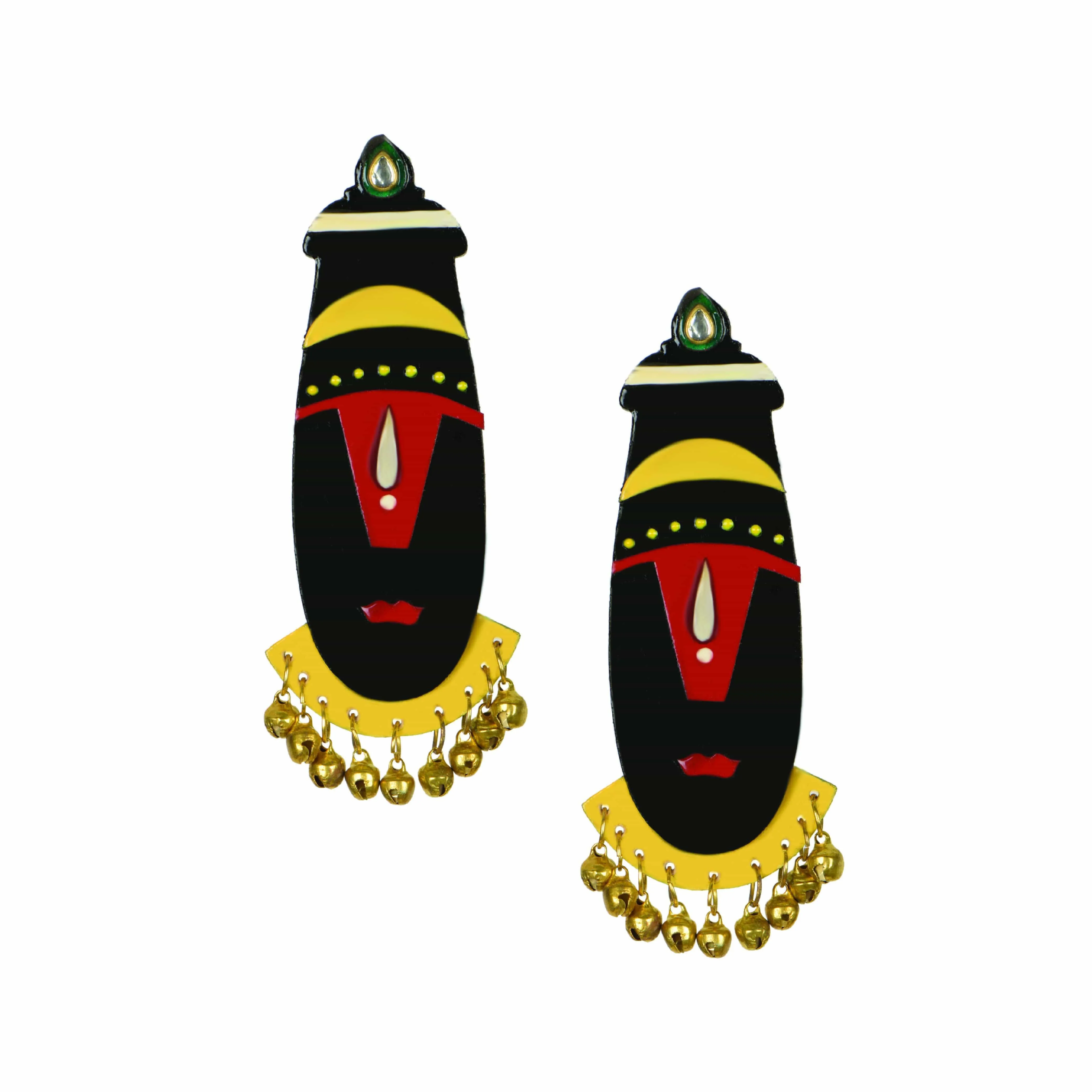 Balaji wooden Handpainted Earring
