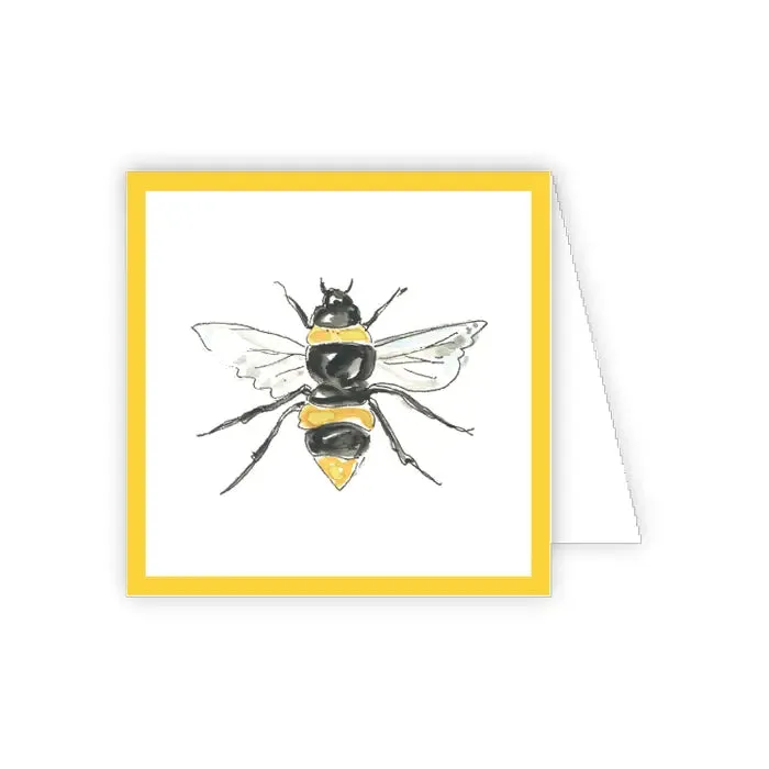 Bee with Gold Border Enclosure Card