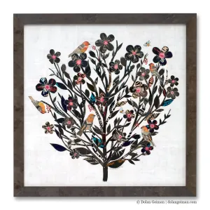 BLACKBERRY ROSE original paper collage