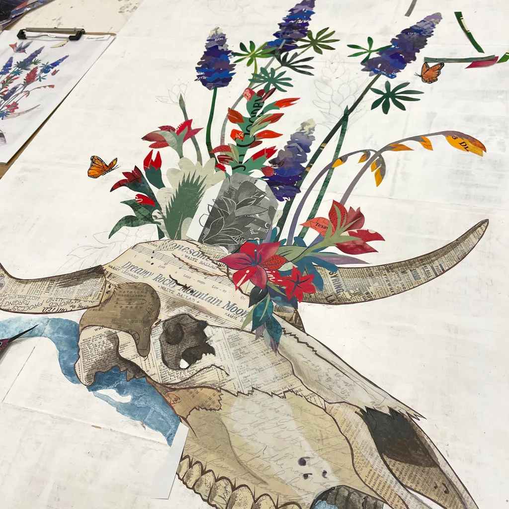 CANYON BOUQUET original paper collage