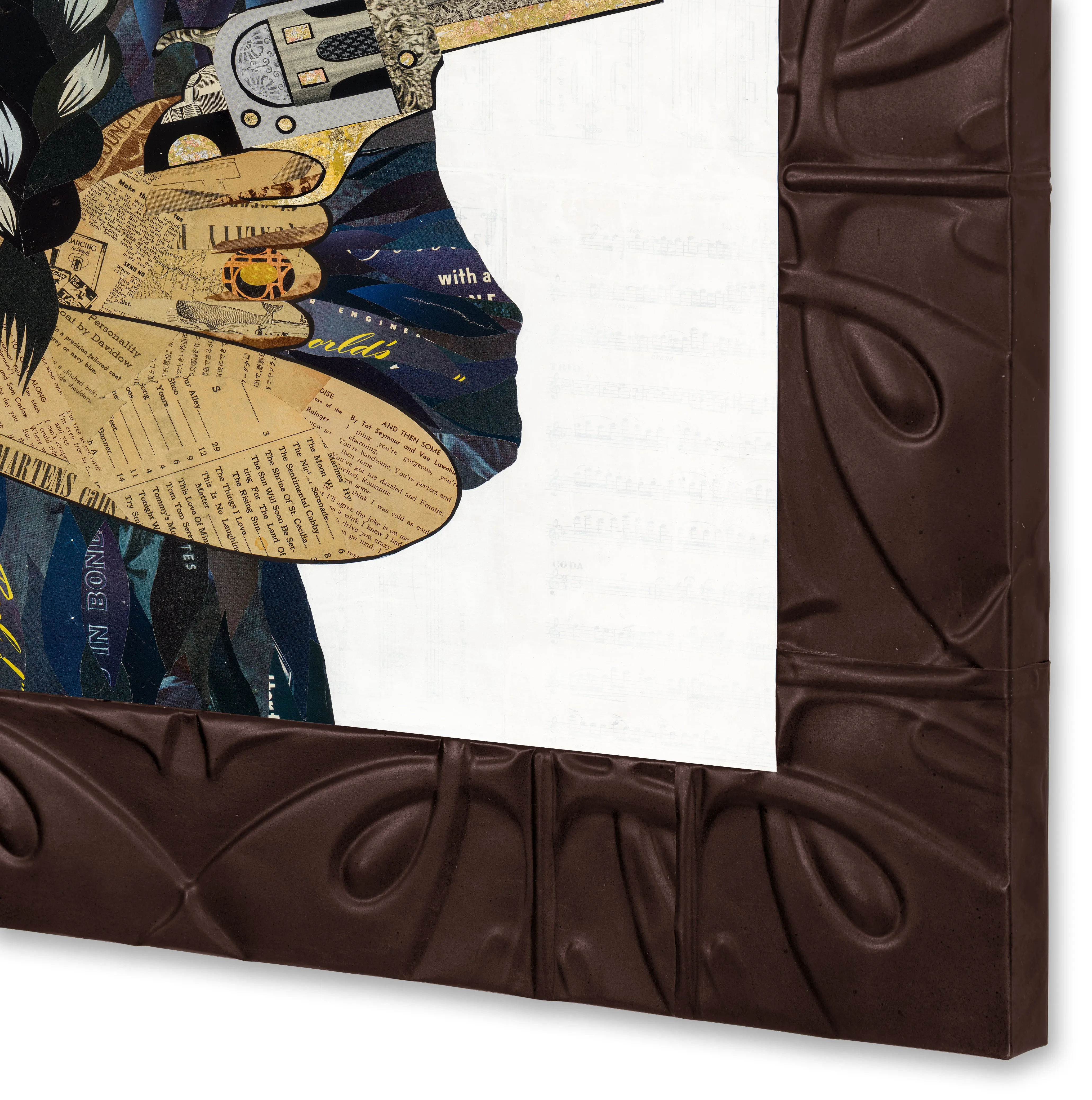 CANYON CREEK ANGEL (NAVY) original paper collage