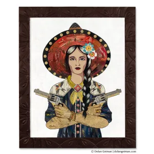 CANYON CREEK ANGEL (NAVY) original paper collage