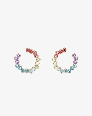 Cierra Pastel Midi Sideways Hoops