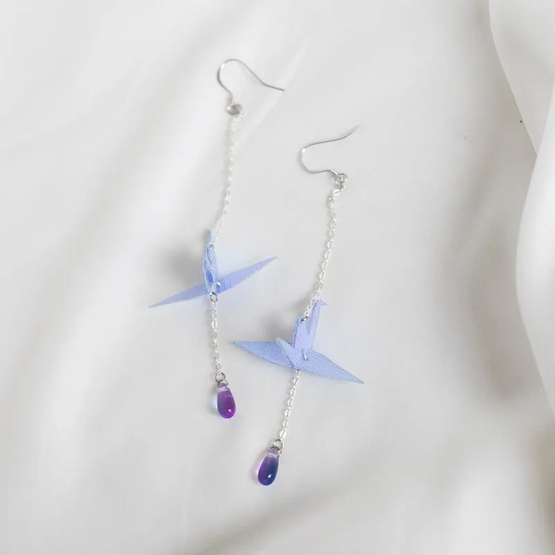 Colorful Thousand Paper Crane Earrings