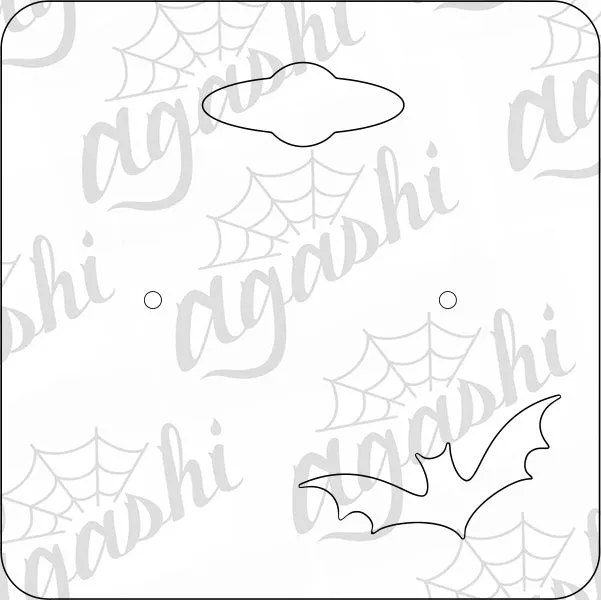 Corner Bat Stud Earring Card