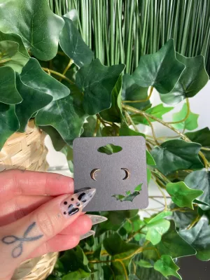 Corner Bat Stud Earring Card