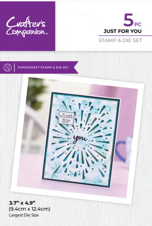 Crafter's Companion Stamp & Die - Just For You