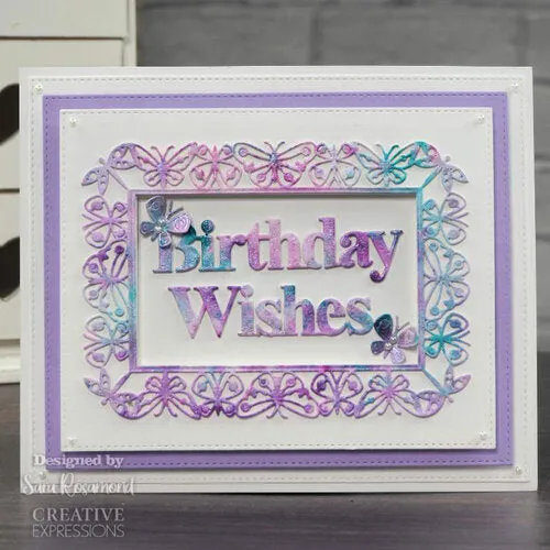 Creative Expressions Craft Dies By Sue Wilson - Block Sentiments - Birthday Wishes*