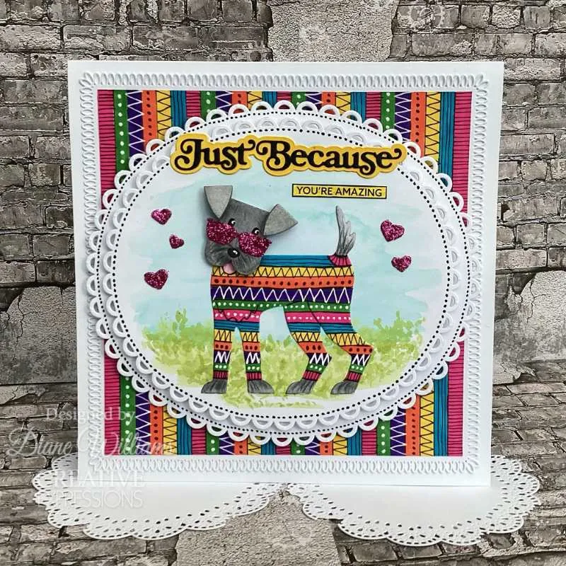 Creative Expressions Craft Dies By Sue Wilson  - Mini Shadow Sentiments - Just Because