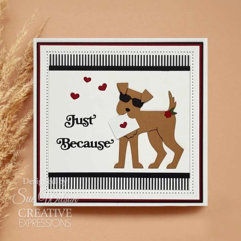 Creative Expressions Craft Dies By Sue Wilson  - Mini Shadow Sentiments - Just Because