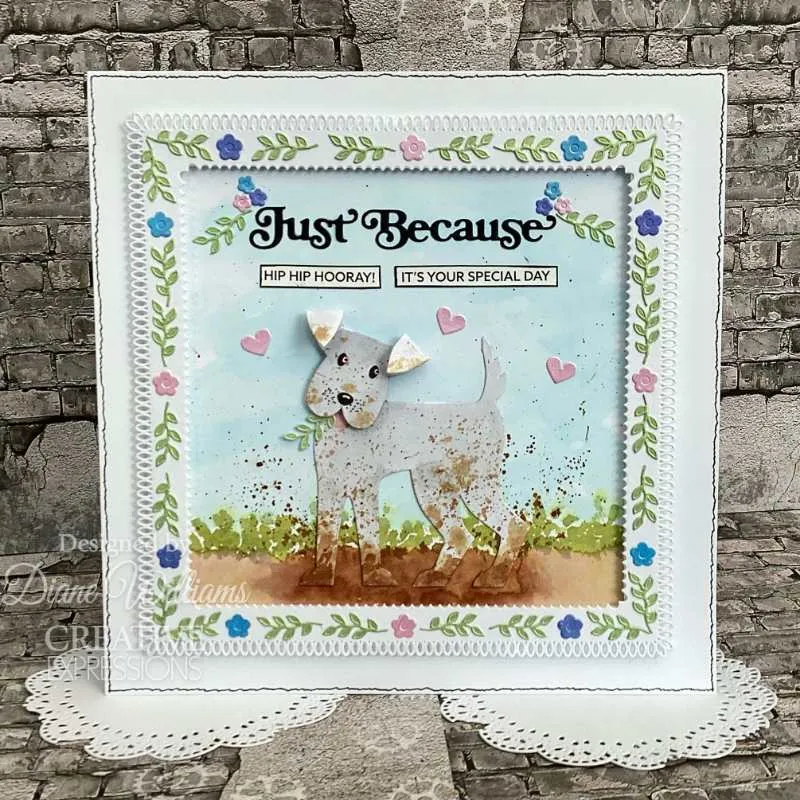 Creative Expressions Craft Dies By Sue Wilson  - Mini Shadow Sentiments - Just Because