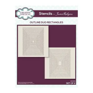 Creative Expressions Outline Duo Stencils Set By Jamie Rodgers - Rectangles*