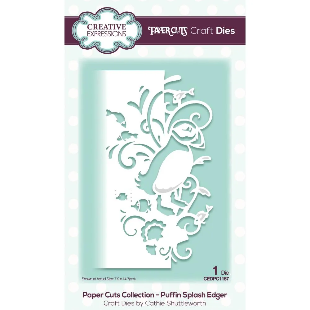 Creative Expressions Paper Cuts Edger Craft Dies - Puffin Splash*