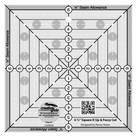Creative Grids 6-1/2in Square It Up or Fussy Cut Square