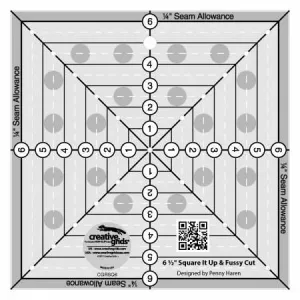 Creative Grids 6-1/2in Square It Up or Fussy Cut Square