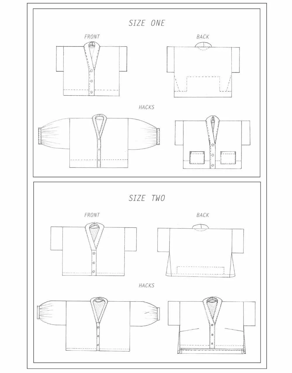 Cropped Shirt Zero Waste Sewing Pattern PDF, Birgitta Helmersson