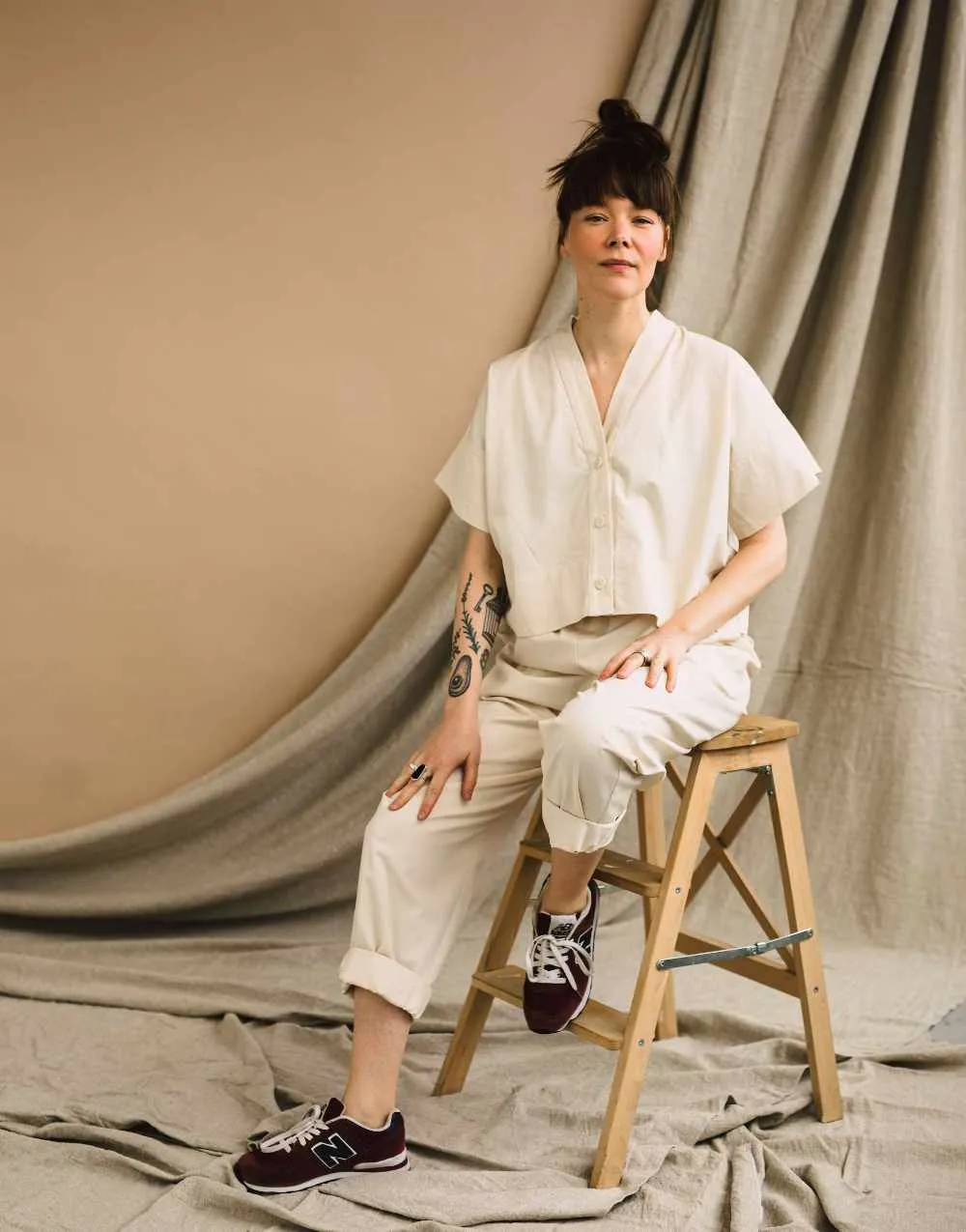 Cropped Shirt Zero Waste Sewing Pattern PDF, Birgitta Helmersson
