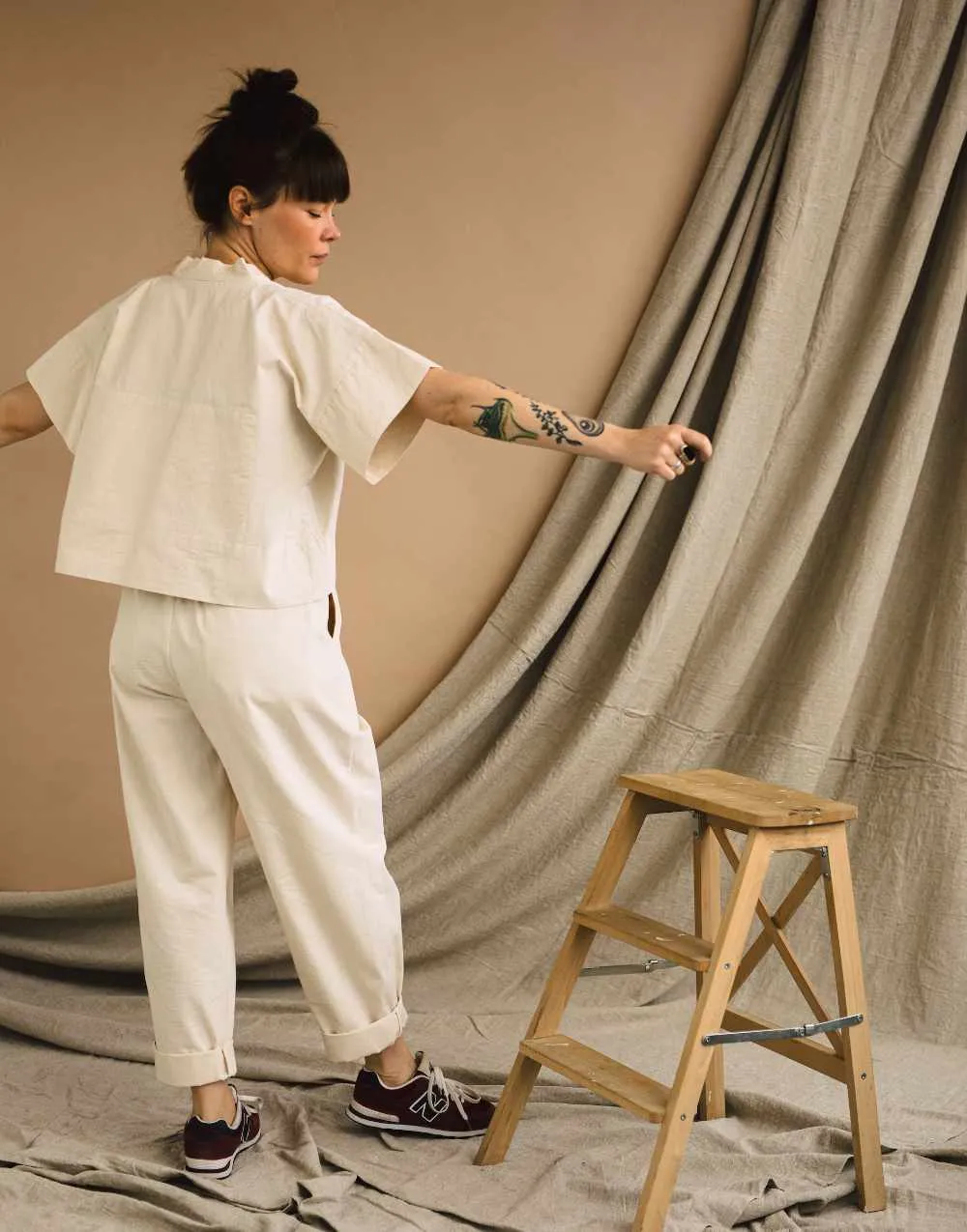 Cropped Shirt Zero Waste Sewing Pattern PDF, Birgitta Helmersson