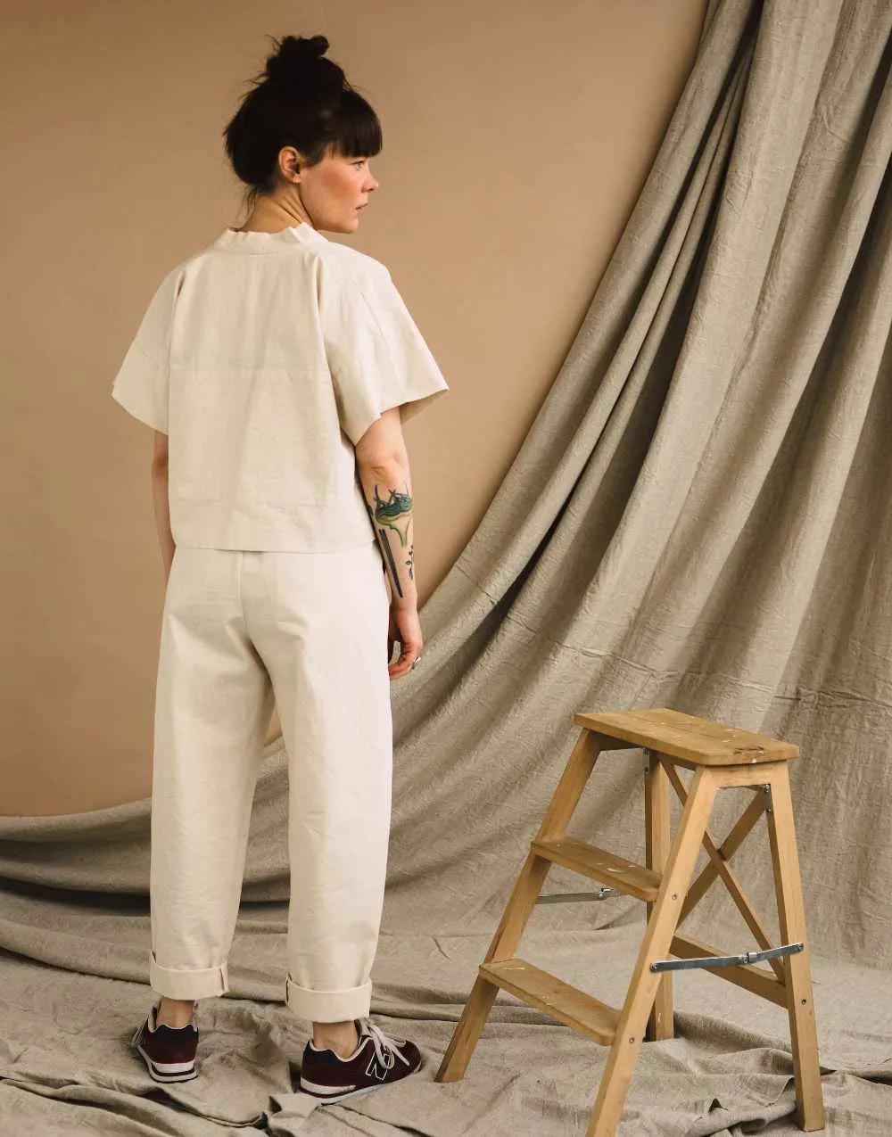 Cropped Shirt Zero Waste Sewing Pattern PDF, Birgitta Helmersson