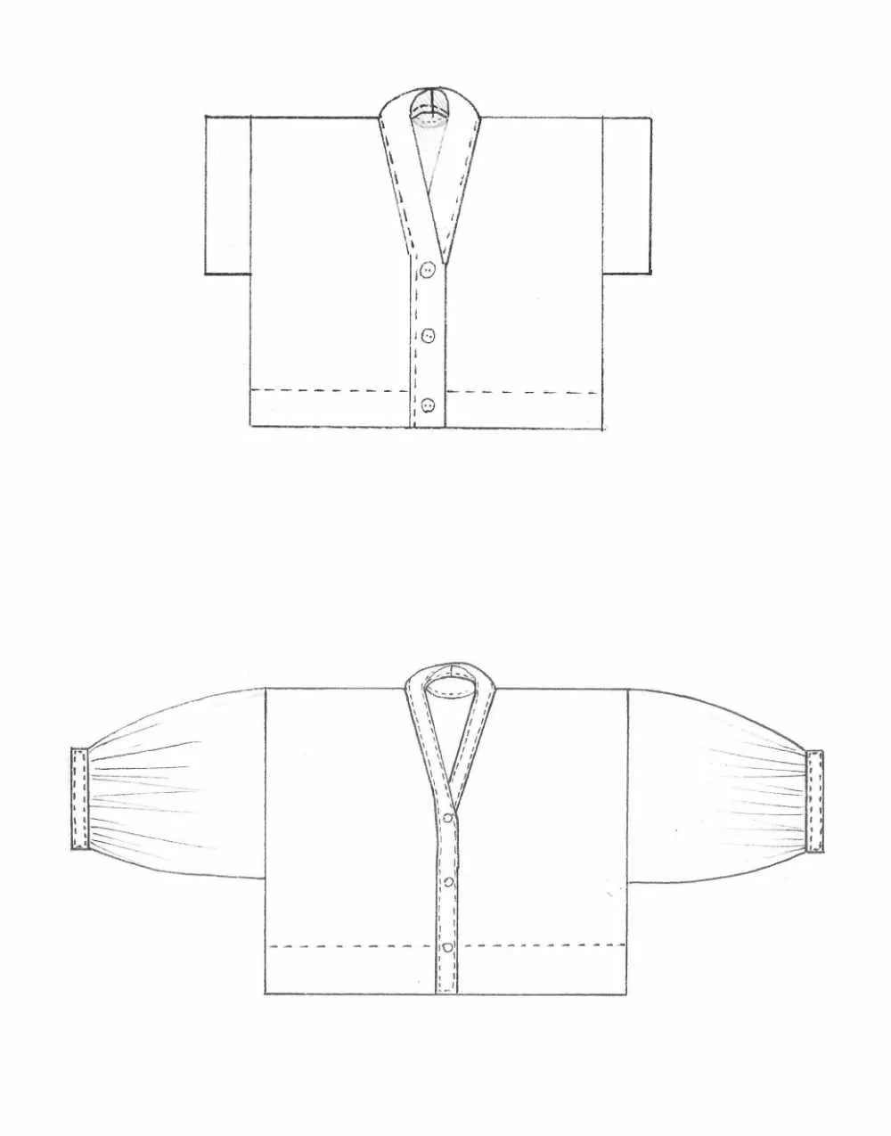 Cropped Shirt Zero Waste Sewing Pattern PDF, Birgitta Helmersson
