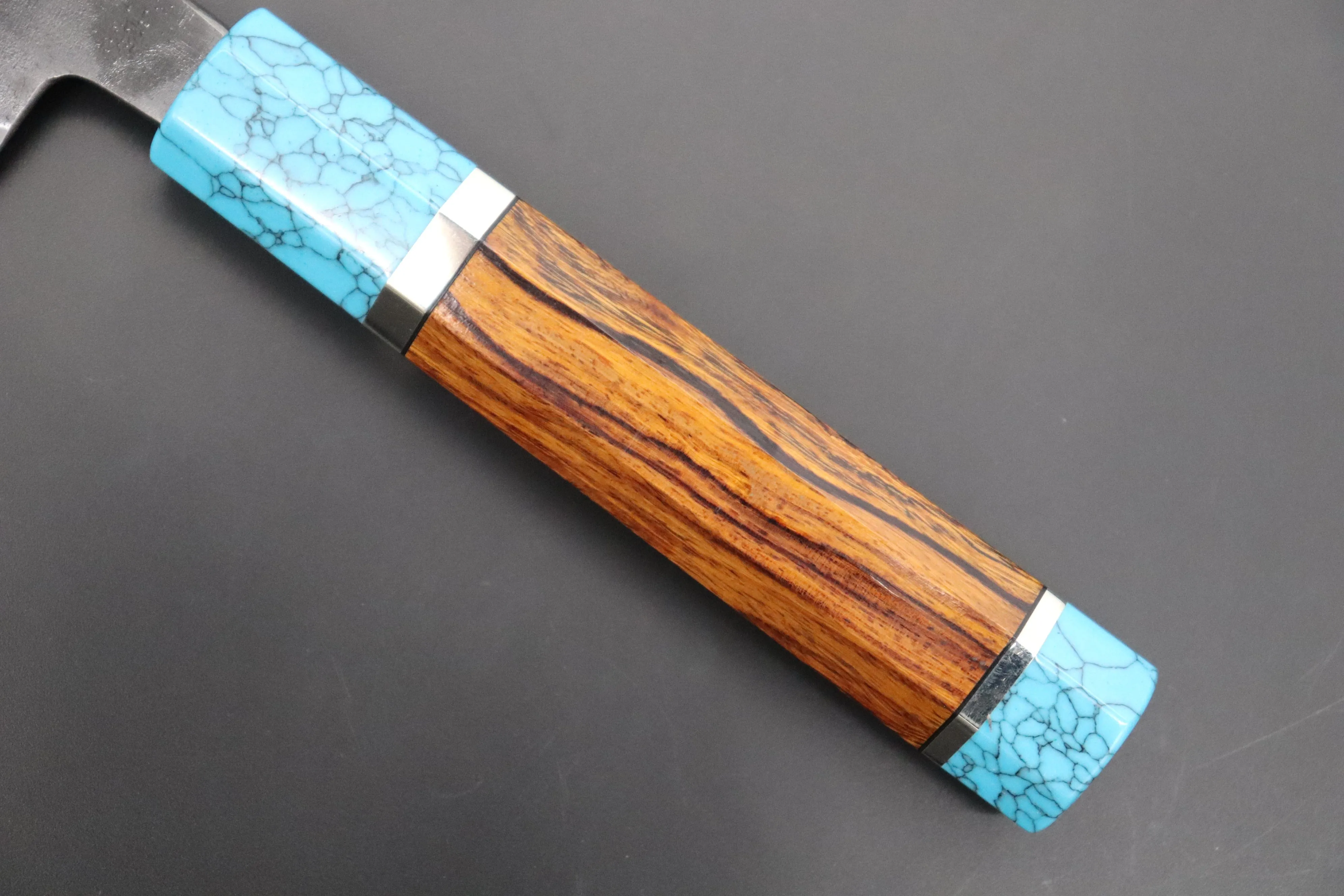 Custom Limited Edition, Hinoura White Steel No.1 Kurouchi Series HS1-4SP9 Wa Santoku 165mm (6.4 Inch)