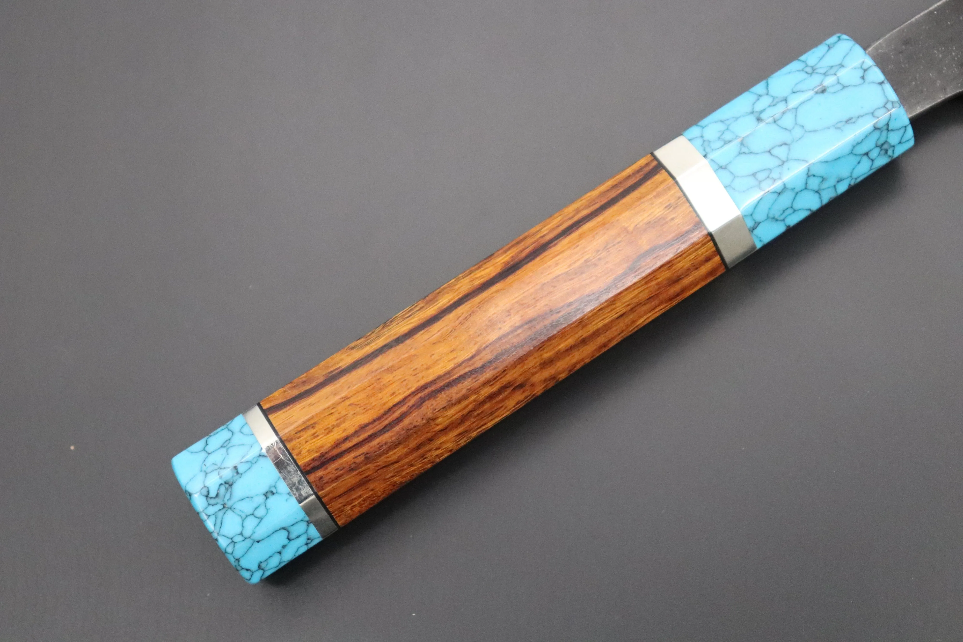 Custom Limited Edition, Hinoura White Steel No.1 Kurouchi Series HS1-4SP9 Wa Santoku 165mm (6.4 Inch)