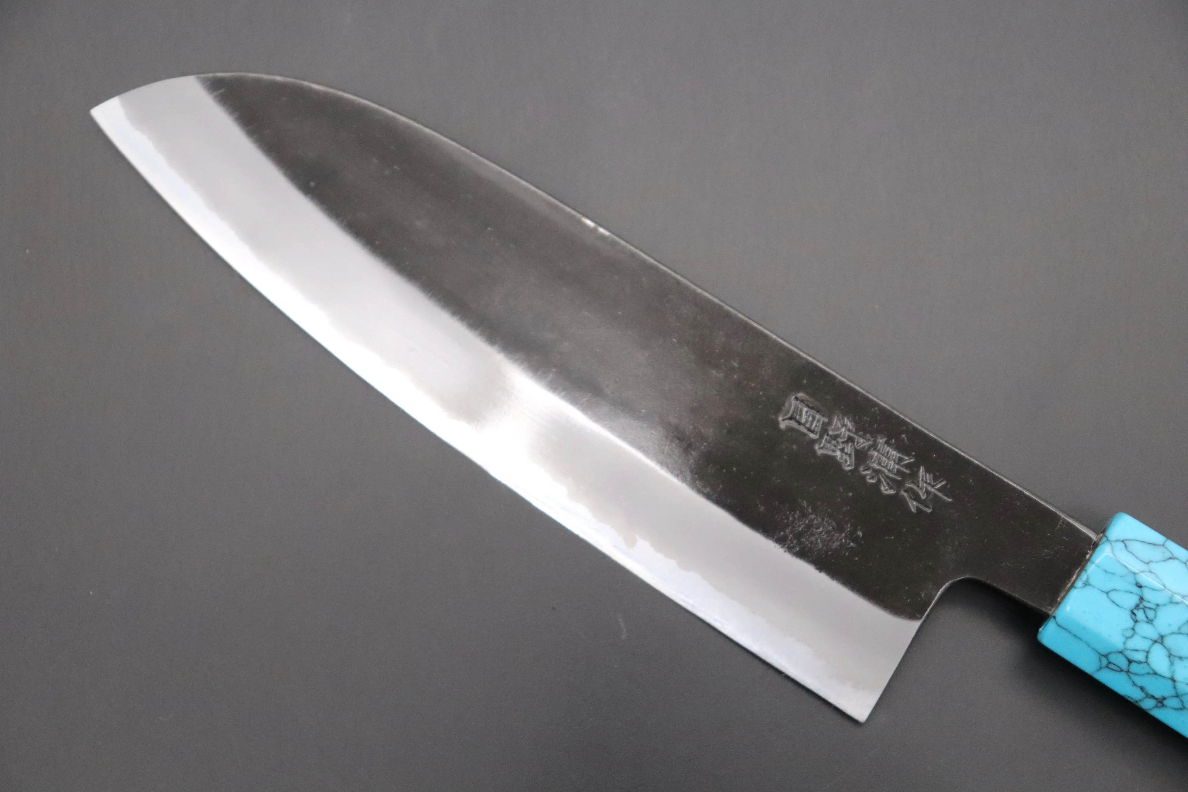 Custom Limited Edition, Hinoura White Steel No.1 Kurouchi Series HS1-4SP9 Wa Santoku 165mm (6.4 Inch)