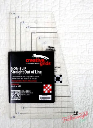 Cutting Ruler, CREATIVE GRIDS Straight Out Of Line 6" x 10" Quilt Ruler