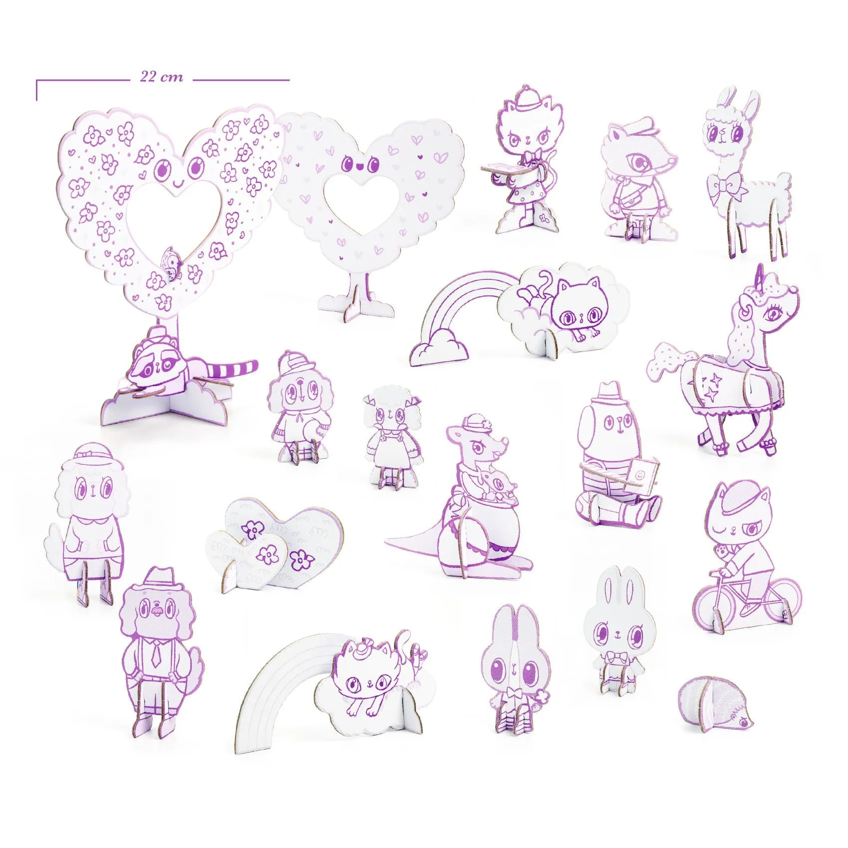 Djeco - Colour Assemble Play kit - Kawaii World