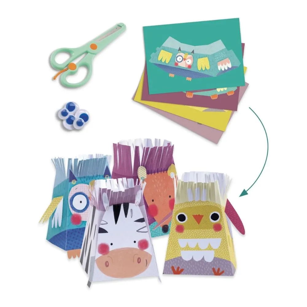 Djeco Multi Activity Kit Animal Houses - Craft Gifts For Kids