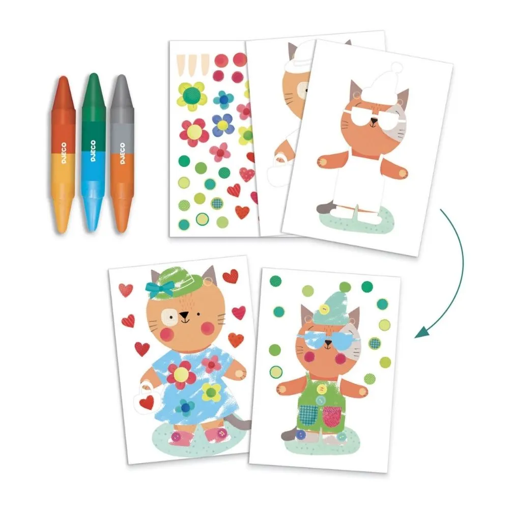 Djeco Multi Activity Kit Animal Houses - Craft Gifts For Kids