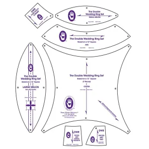 Double Wedding Ring Template Set - Marti Michell