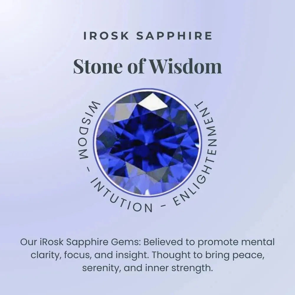 Elegant Sapphire Hoop Drop Earrings in Sterling Silver | Irosk Australia®