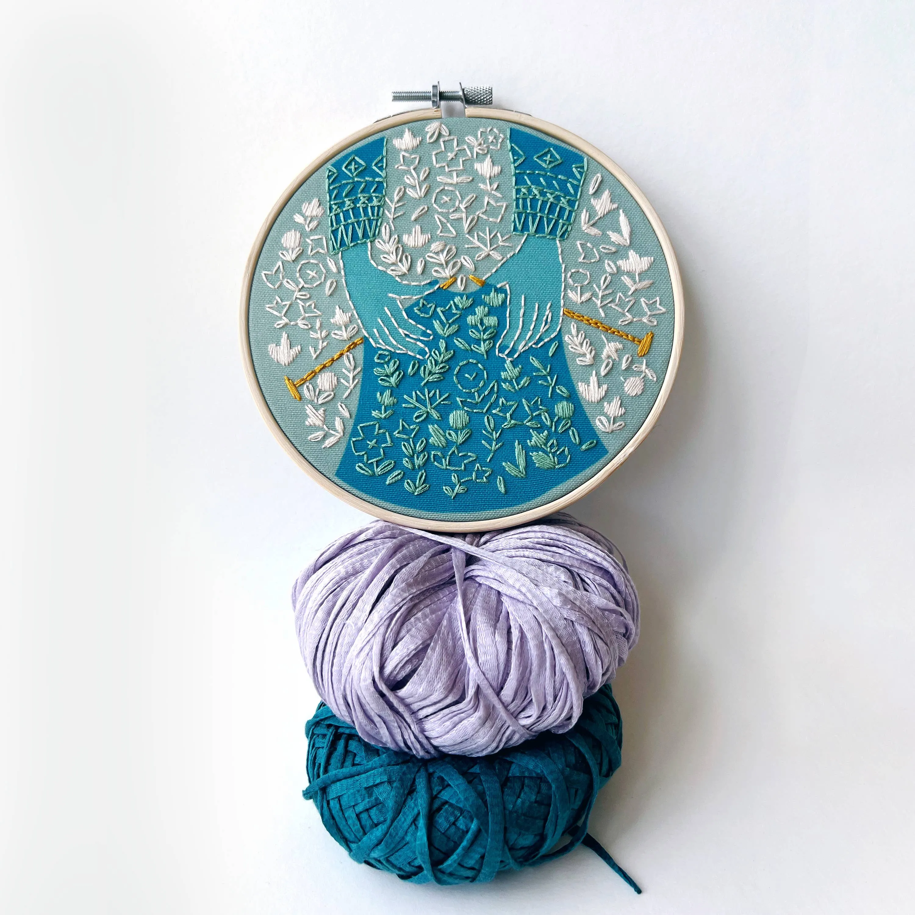 Embroidery Kit by Rikrack - Knitting Hands