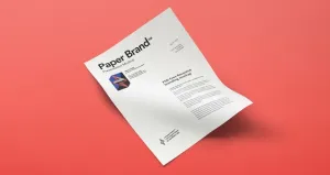 Free Curved Clean Paper Mock-Up Psd