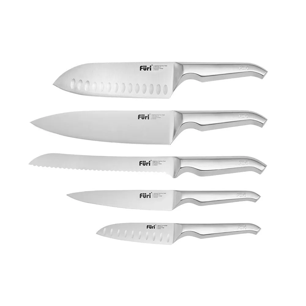 Furi Stone Knife Block Set Midnight 6 Piece