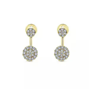 Gabriel & Co. "Peek A Boo" Pave Diamond Earrings